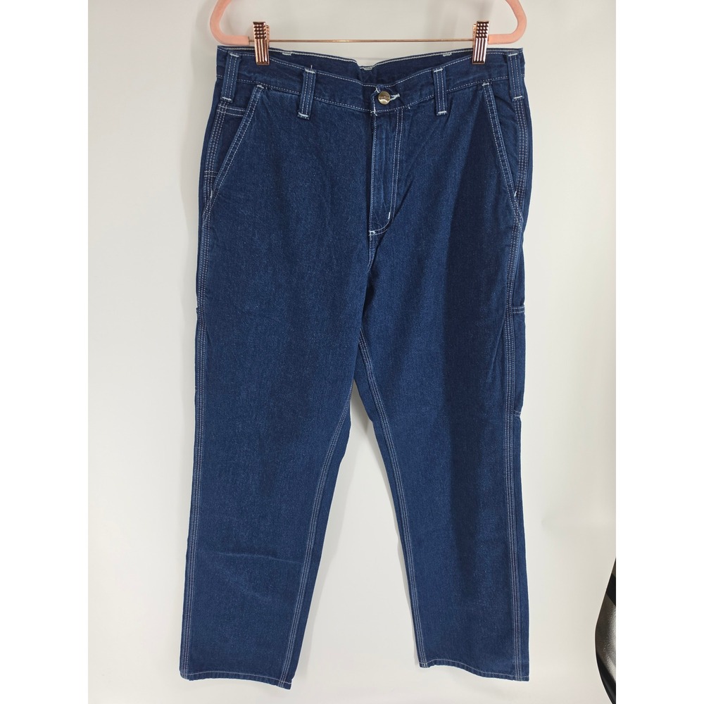 Carhartt Mens Dungaree Fit Denim Work Pants Indigo Blue 32x32 382-83 6013504